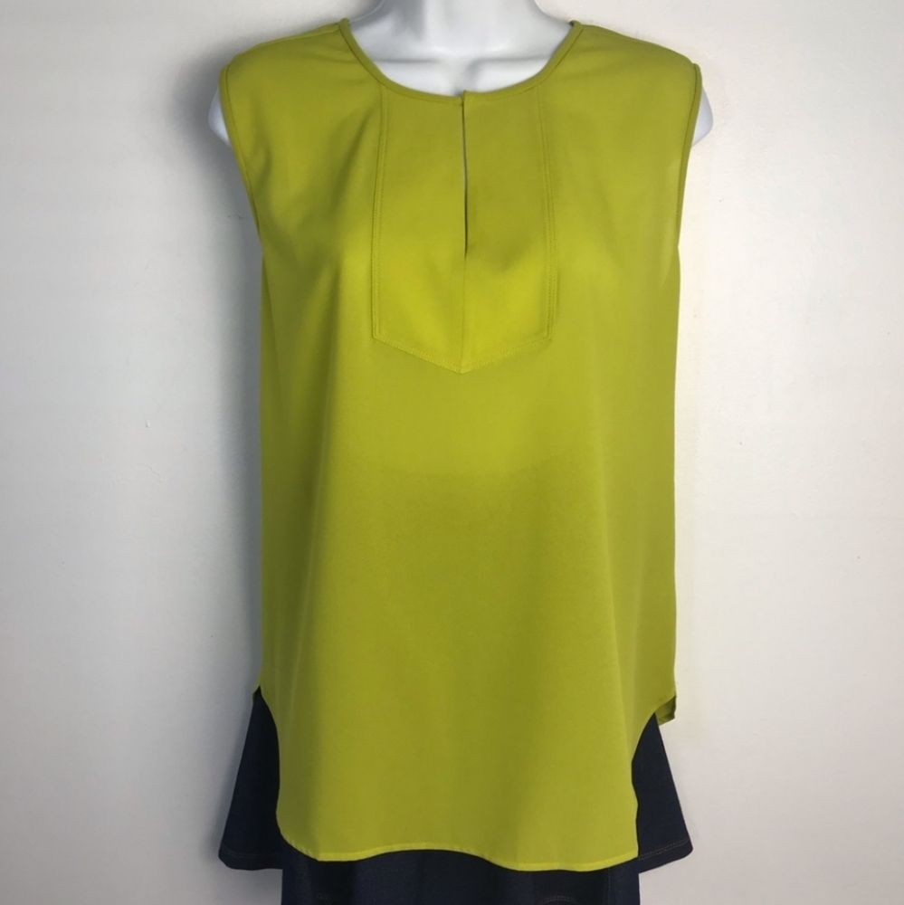 J Crew Factory Chartreuse Sleeveless Top Size 6